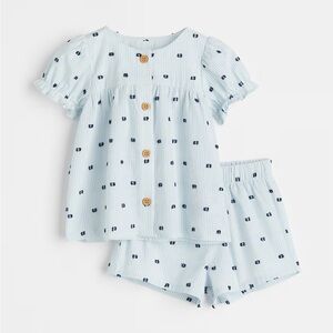 H&M Blue and White Set with Polka Dots
